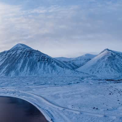 Borgarnes Mountain View (Drone), Iceland