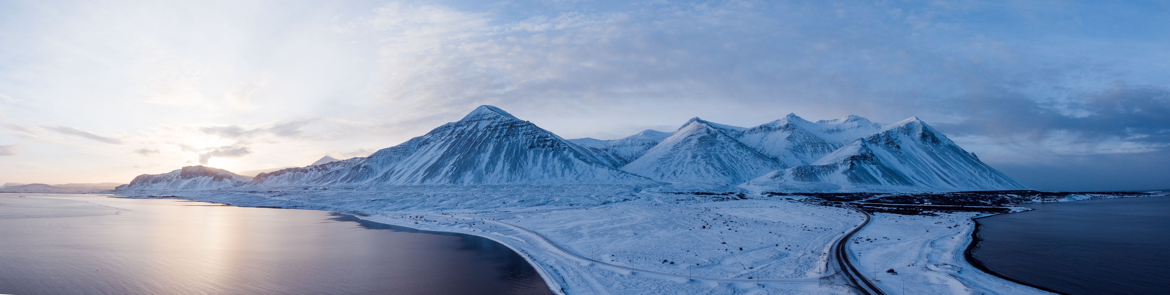 Borgarnes Mountain View (Drone), Iceland