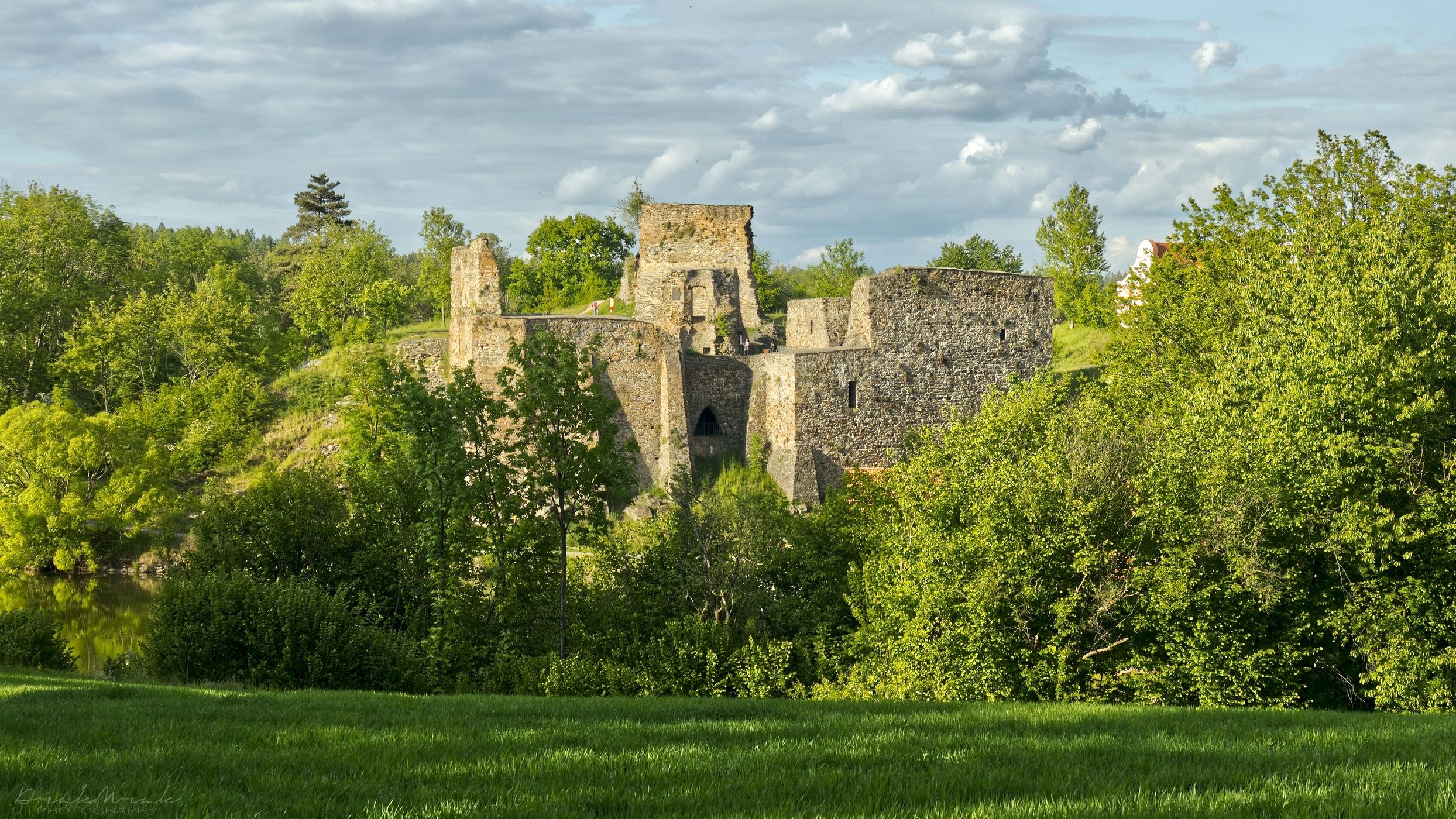 Borotín castle from hill, Czech Republic
