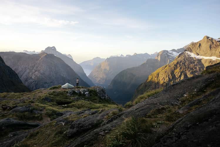Camping at Gertrude Saddle, Fiordland National Park