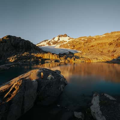 Camping spot Brewster Glacier, Mount Aspiring National Park, New Zealand