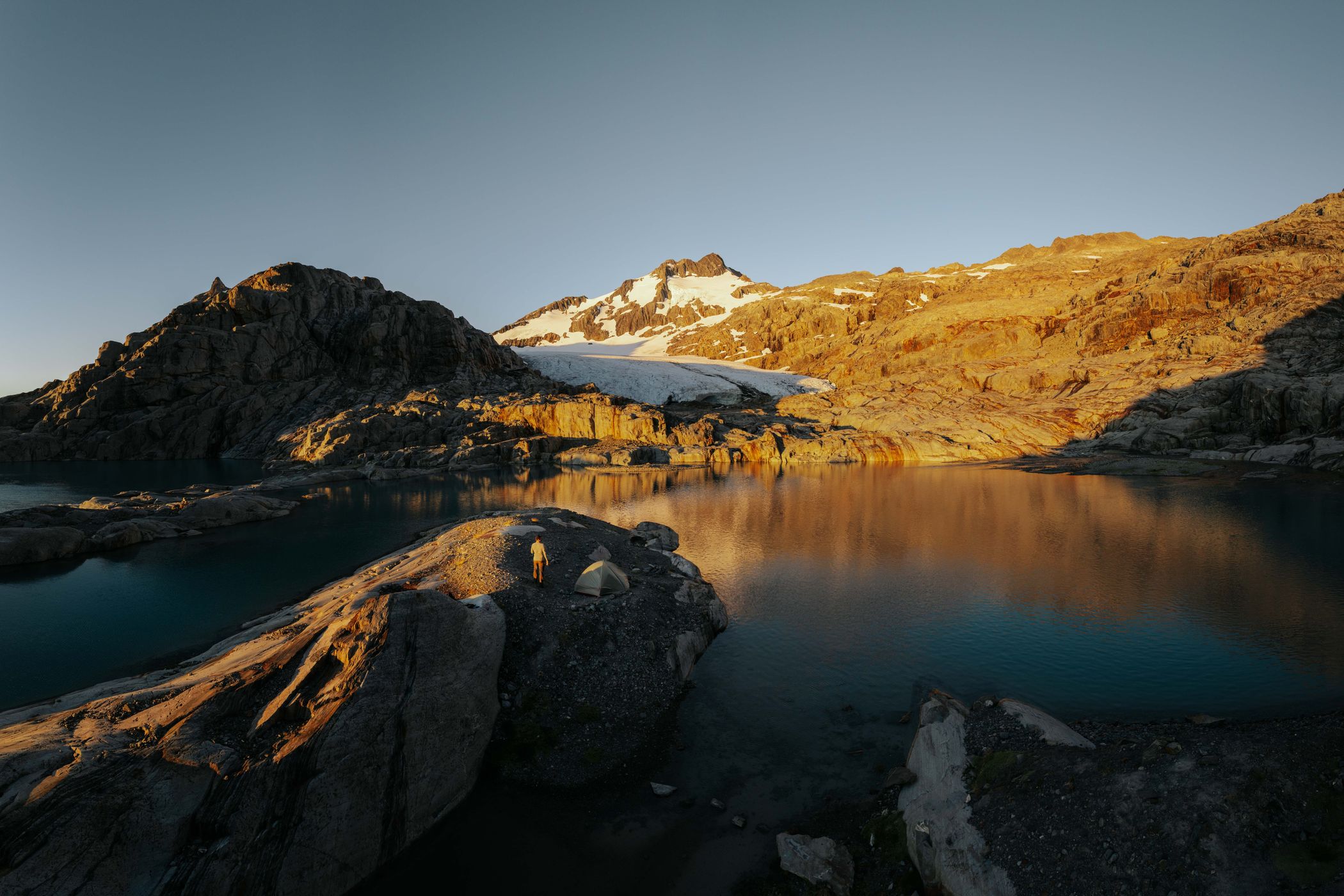 Camping spot Brewster Glacier, Mount Aspiring National Park, New Zealand