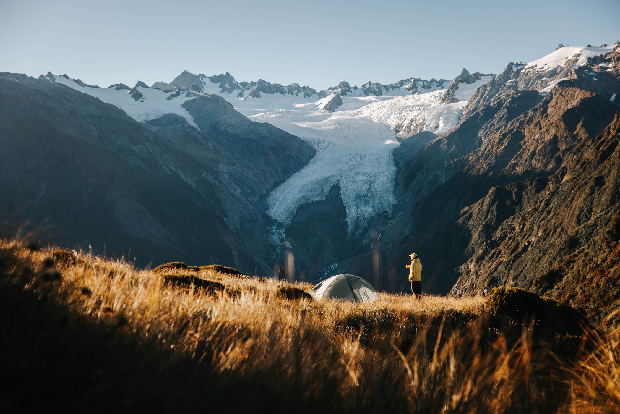 Campsite at Alex Knob track, Franz Josef Glacier, New Zealand