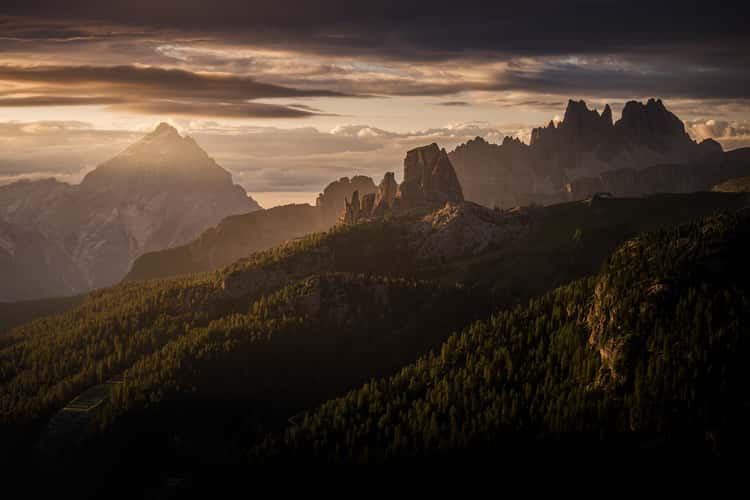 Cinque torri from Lagazuoi