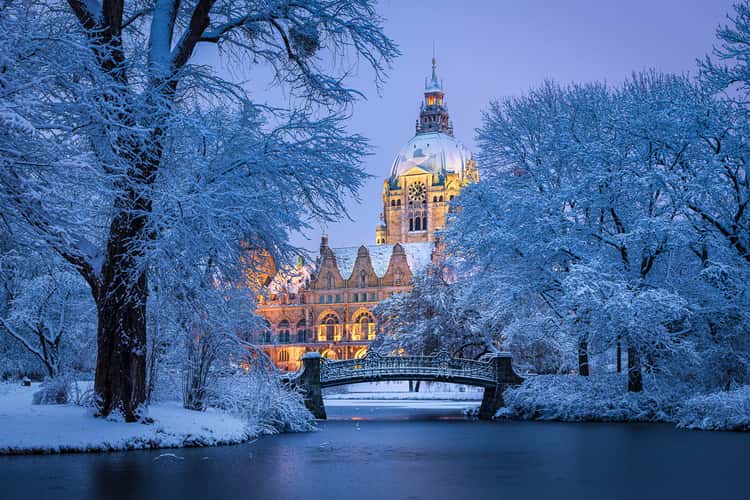 City Hall of Hannover in winter