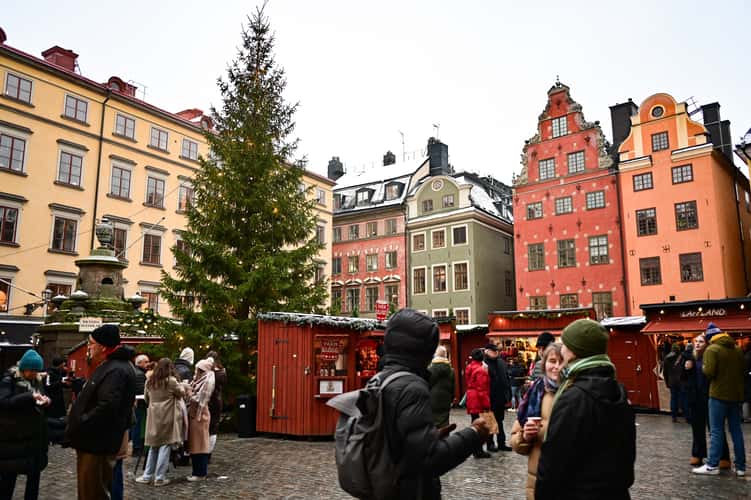 Coloful Houses from Stortoget I Stockholm