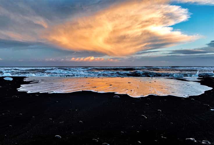 Diamond Beach Sunrise (Jokulsarlon Beach) Iceland