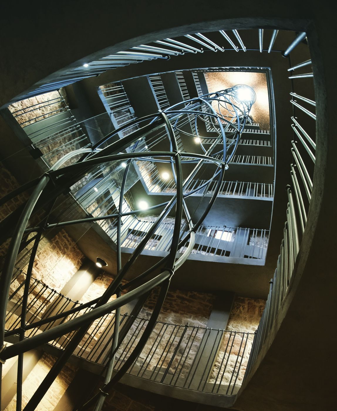 Elevator inside of the Astronomical Clock Tower, Prague, Czech Republic