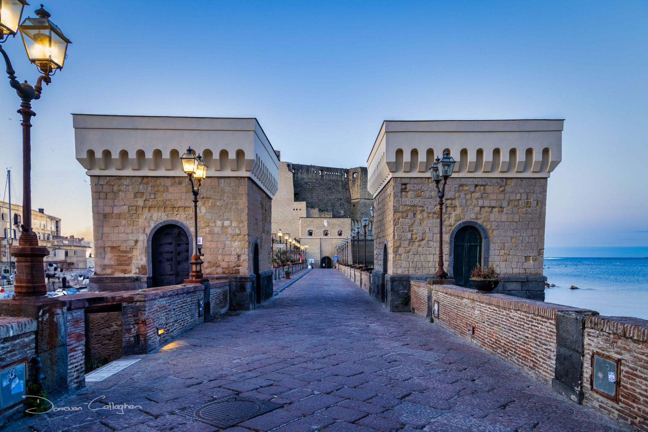 Entrance to Ovo Castle, Naples, Italy
