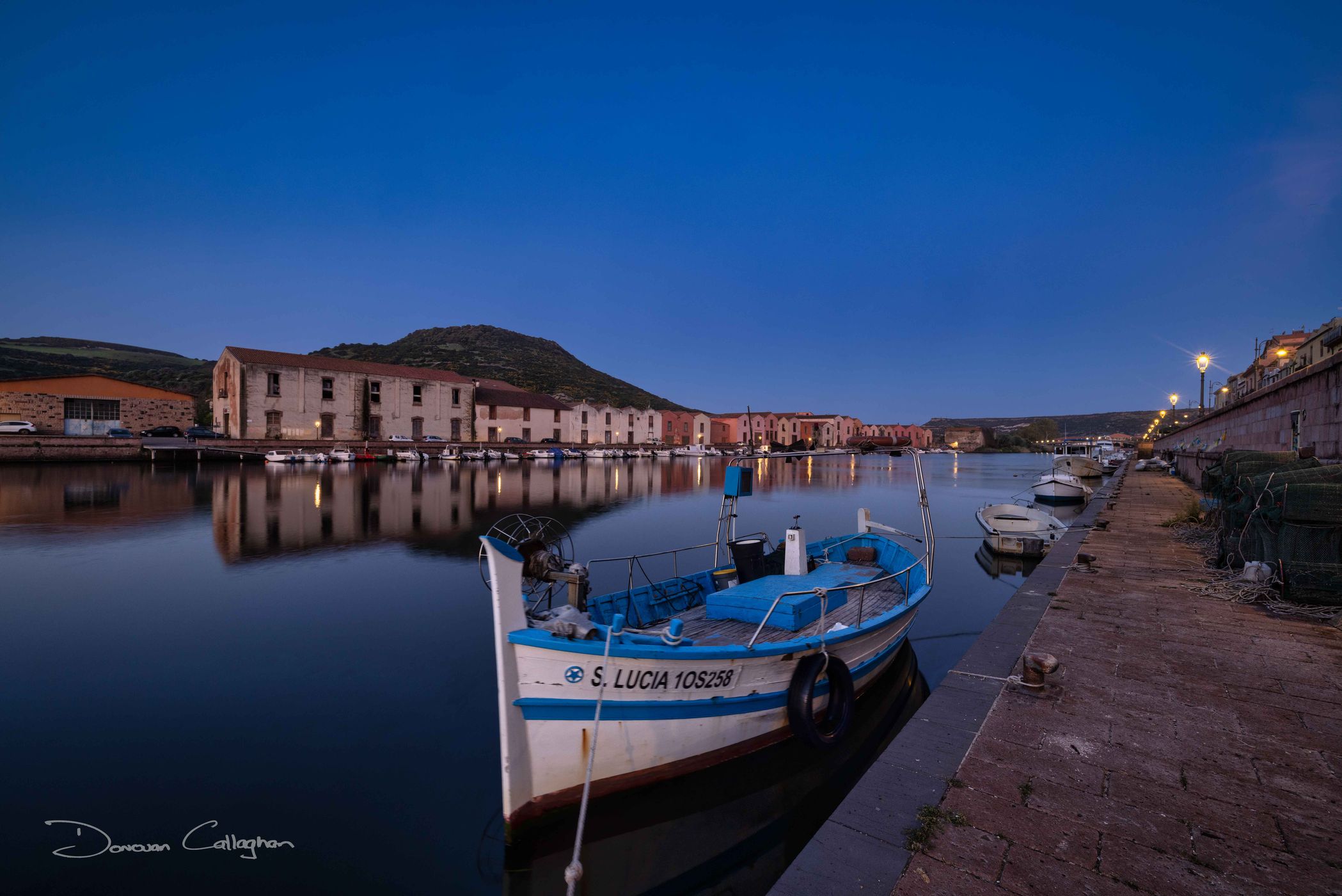 Fishing Boat, Temo River, Bosa, Sardinia, Italy