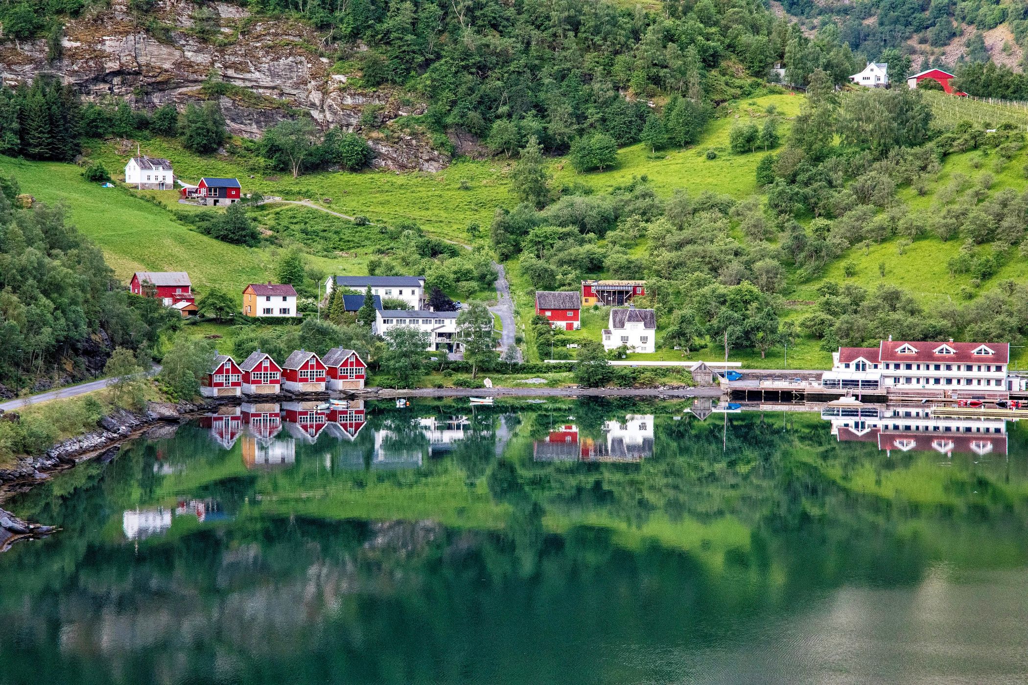 Flåm from above, Norway