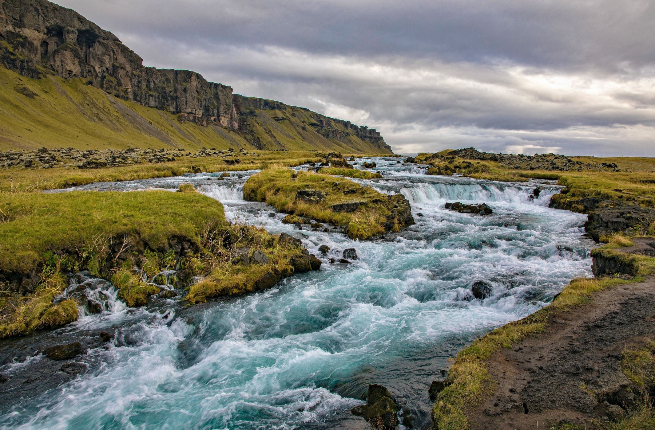Fossálar Waterfall, Iceland