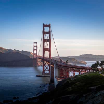 Golden Gate Bridge from near Battery Boutelle, USA