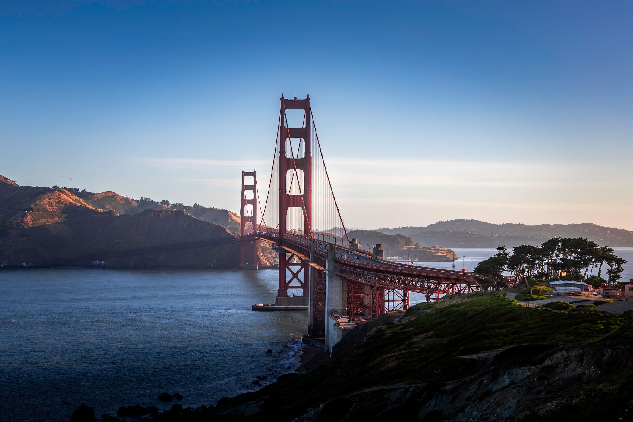 Golden Gate Bridge from near Battery Boutelle, USA