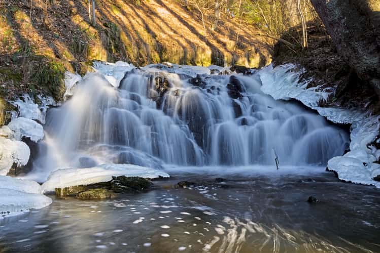 Golden mill waterfall