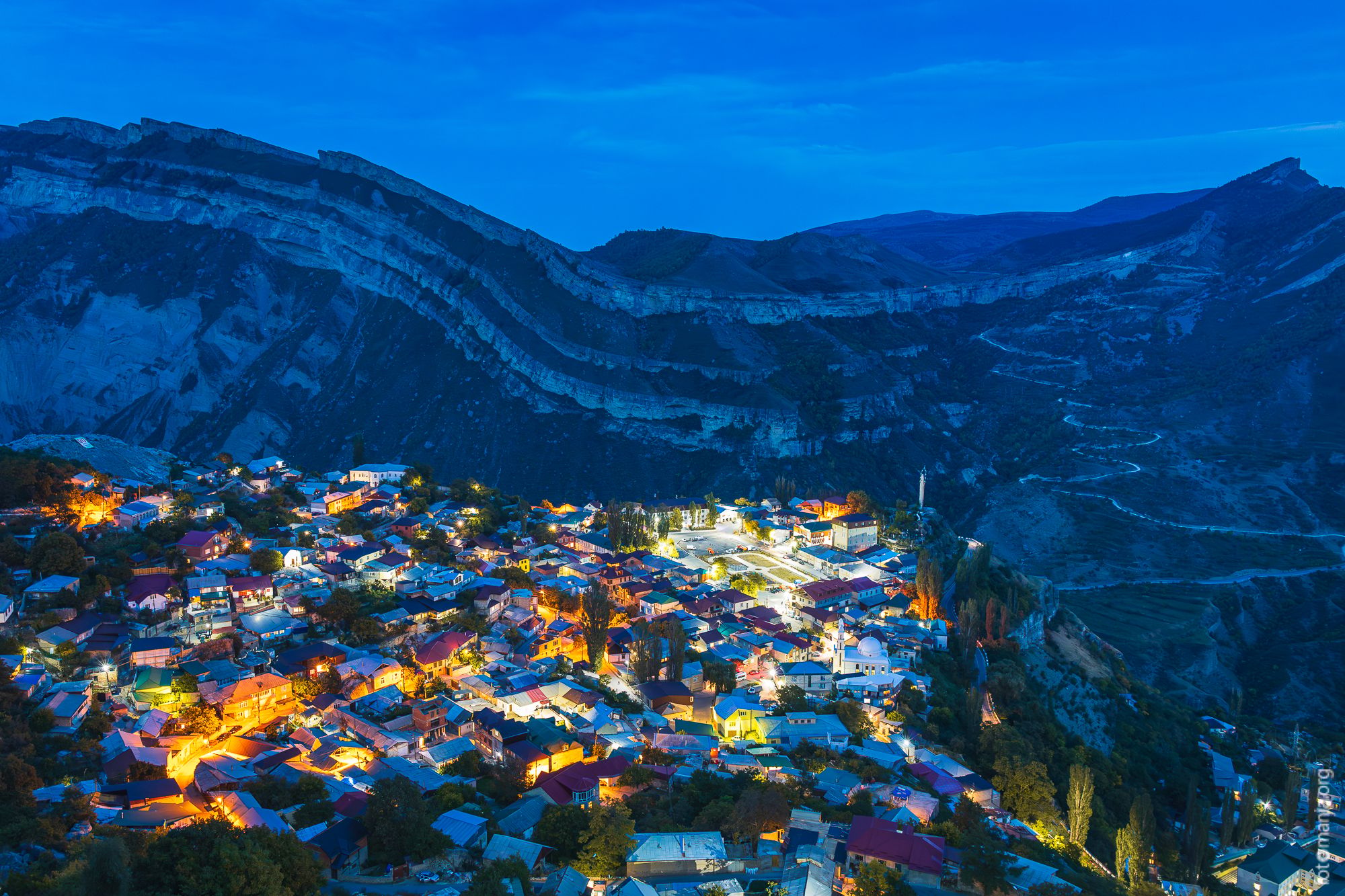 Gunib from above, Russian Federation