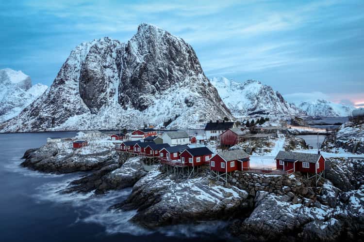Hamnøy, classic view, Lofoten