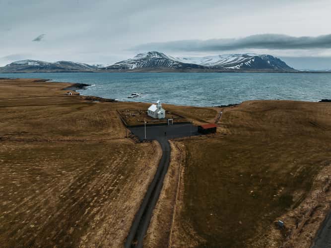 Innra-Hólmskirkja (Drone)