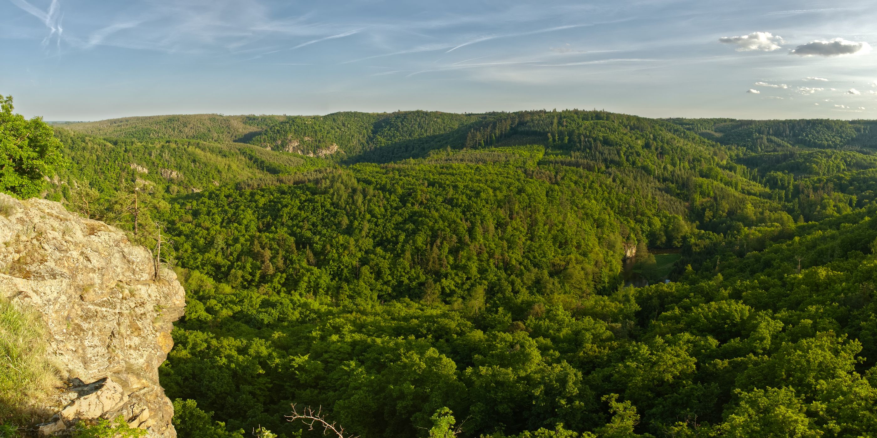 Jihlava river valley from Big Rock outlook, Czech Republic