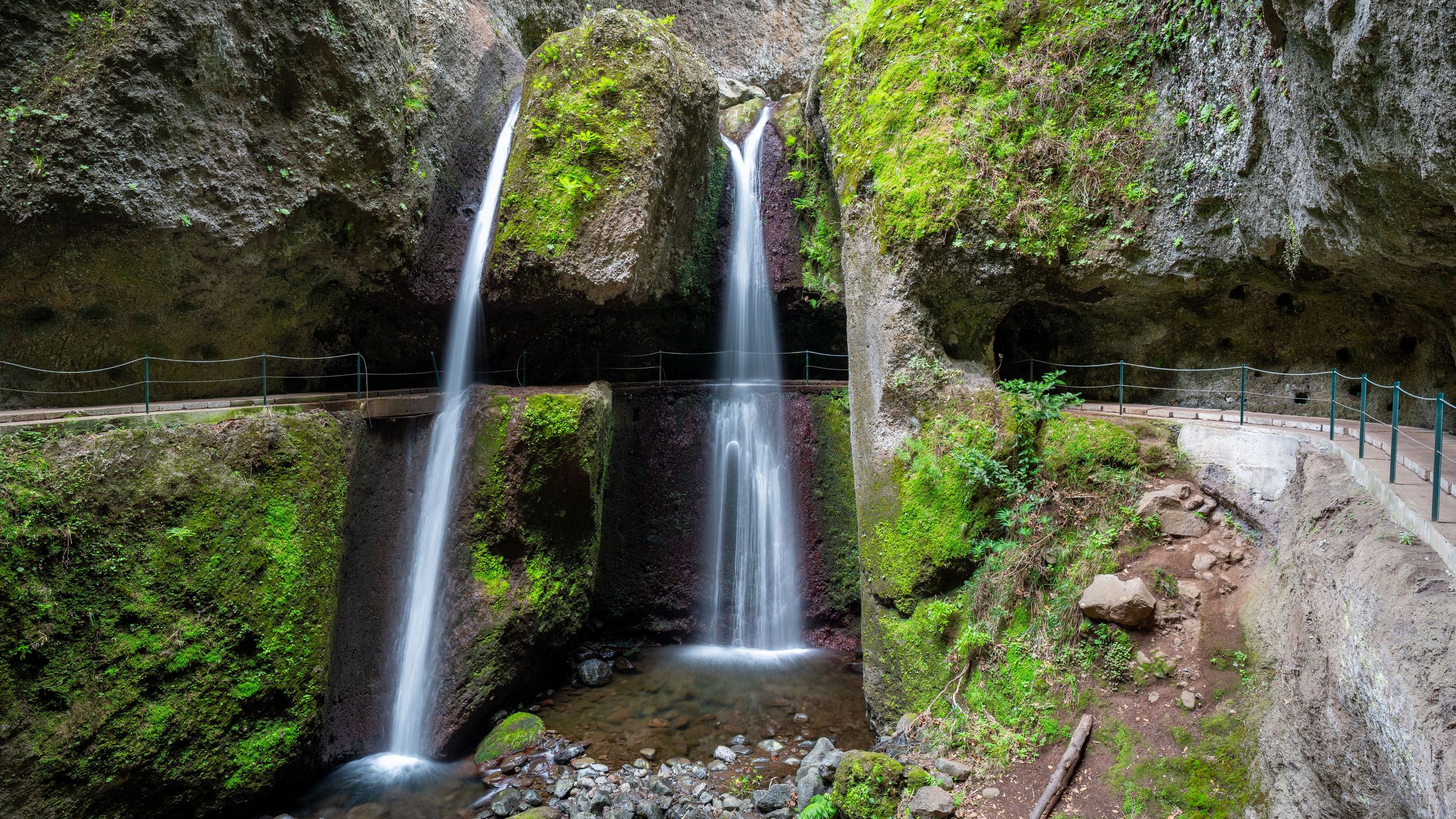 Levada Nova Waterfall, Portugal