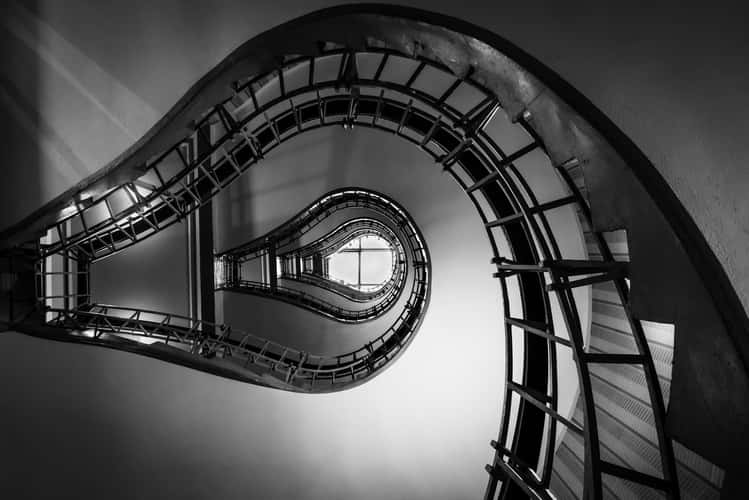 Light bulb staircase, Prague