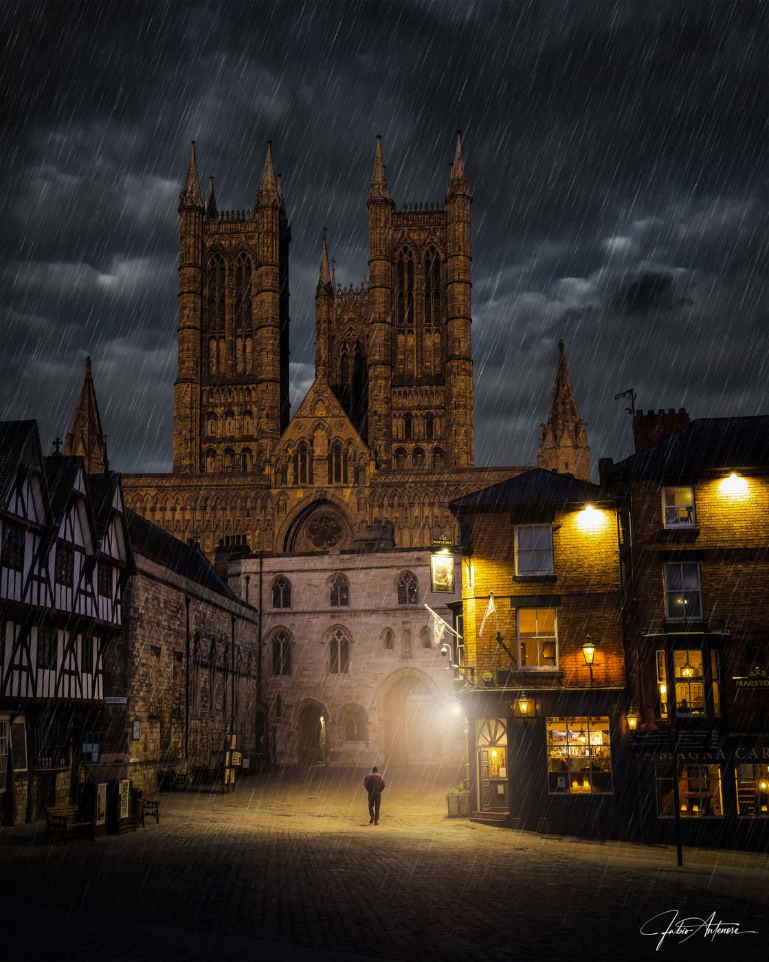 Lincoln Cathedral and Pub, United Kingdom