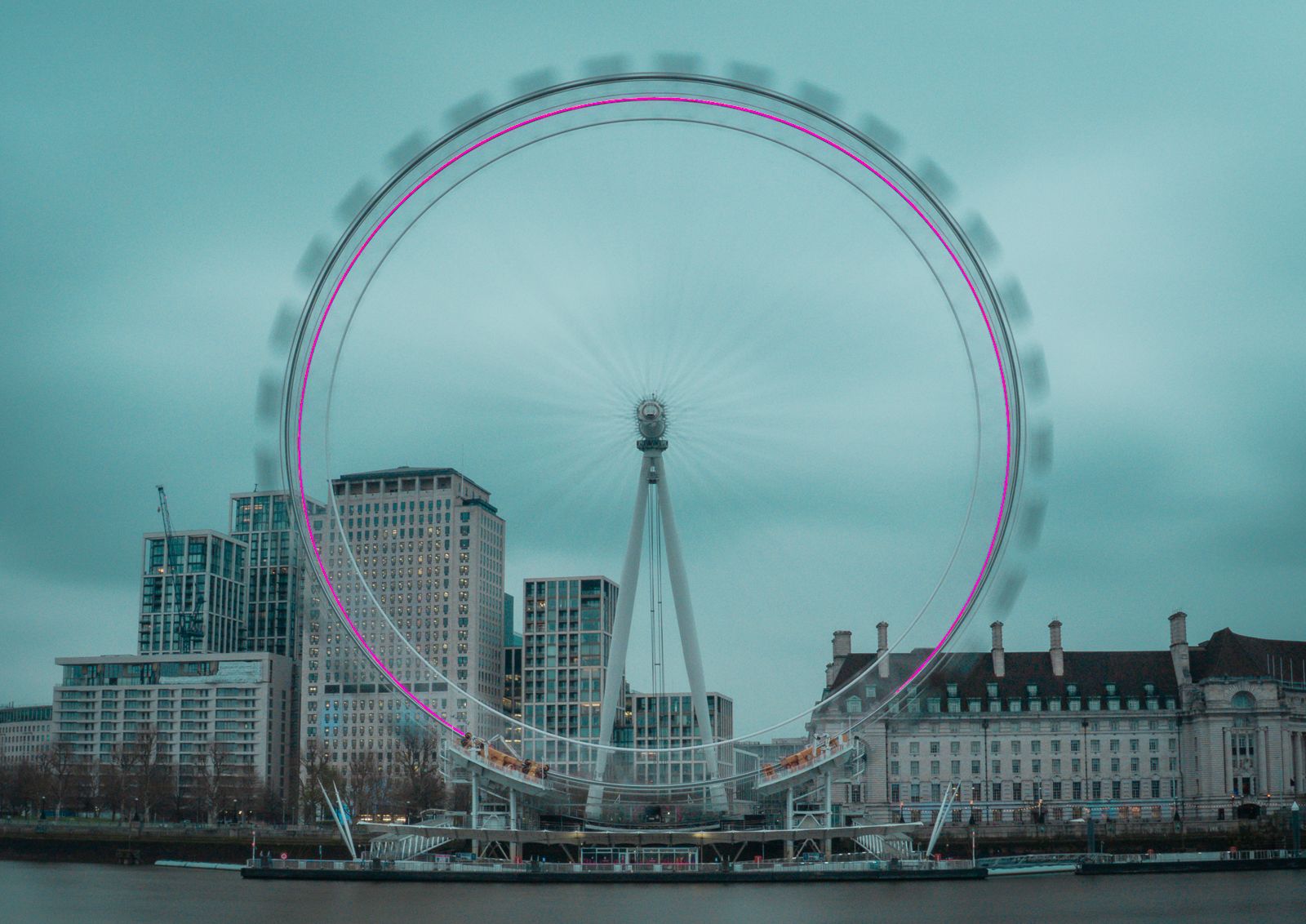 London Eye from Victoria Embankment, London, United Kingdom