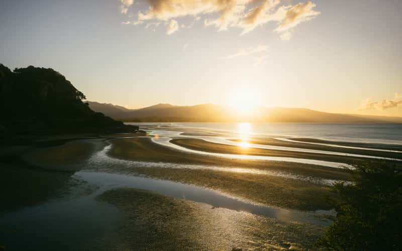 Low tide shapes along the Abel Tasman Drive