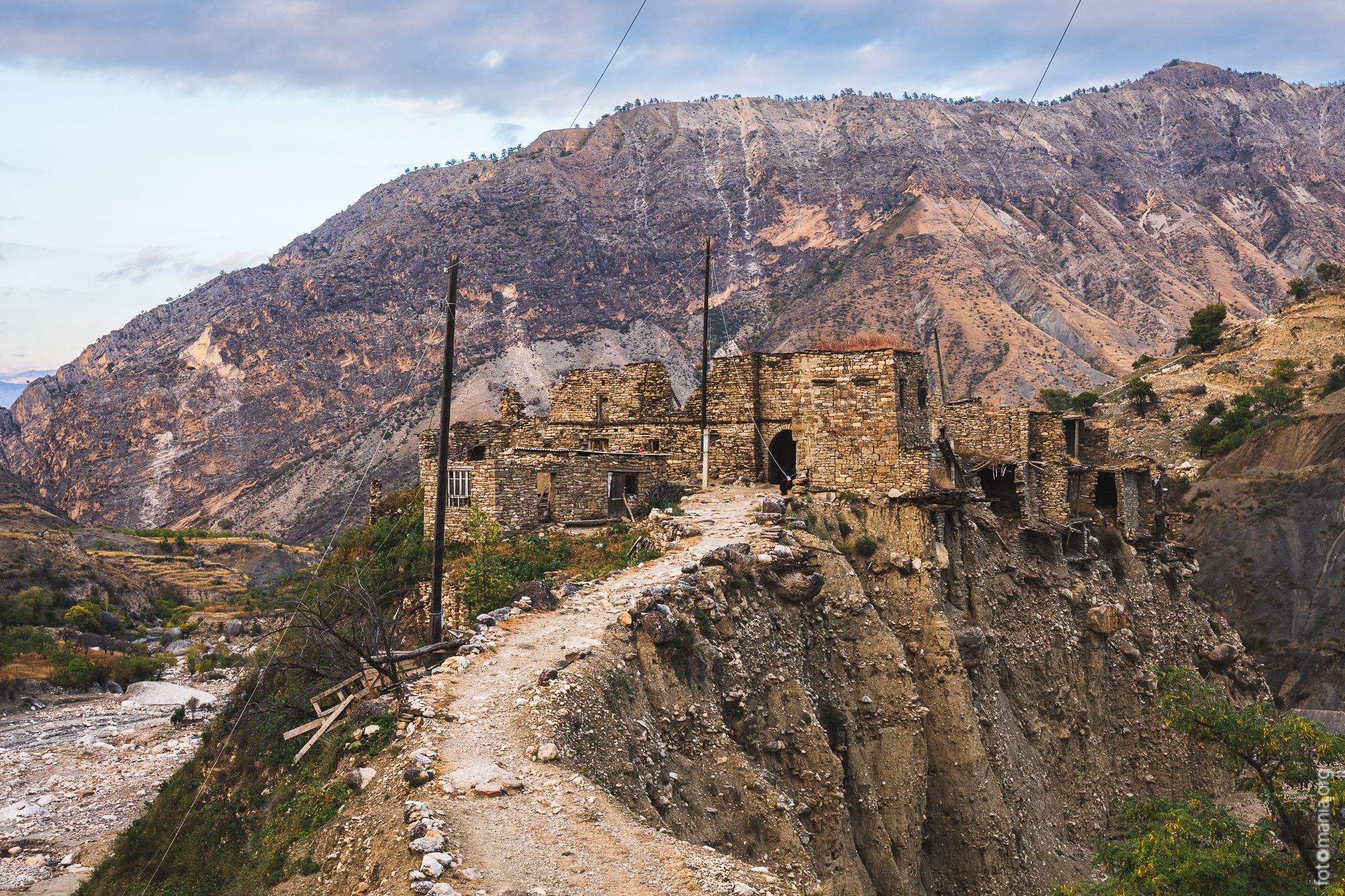 Main entrance to the core of Koroda village, Russian Federation