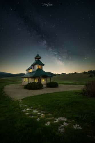 Milky Way above the Church of Santa Zita – Passo Vezzena