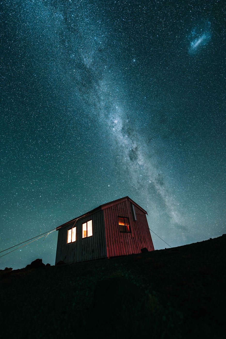Milky Way at Syme hut, Mount Taranaki, New Zealand