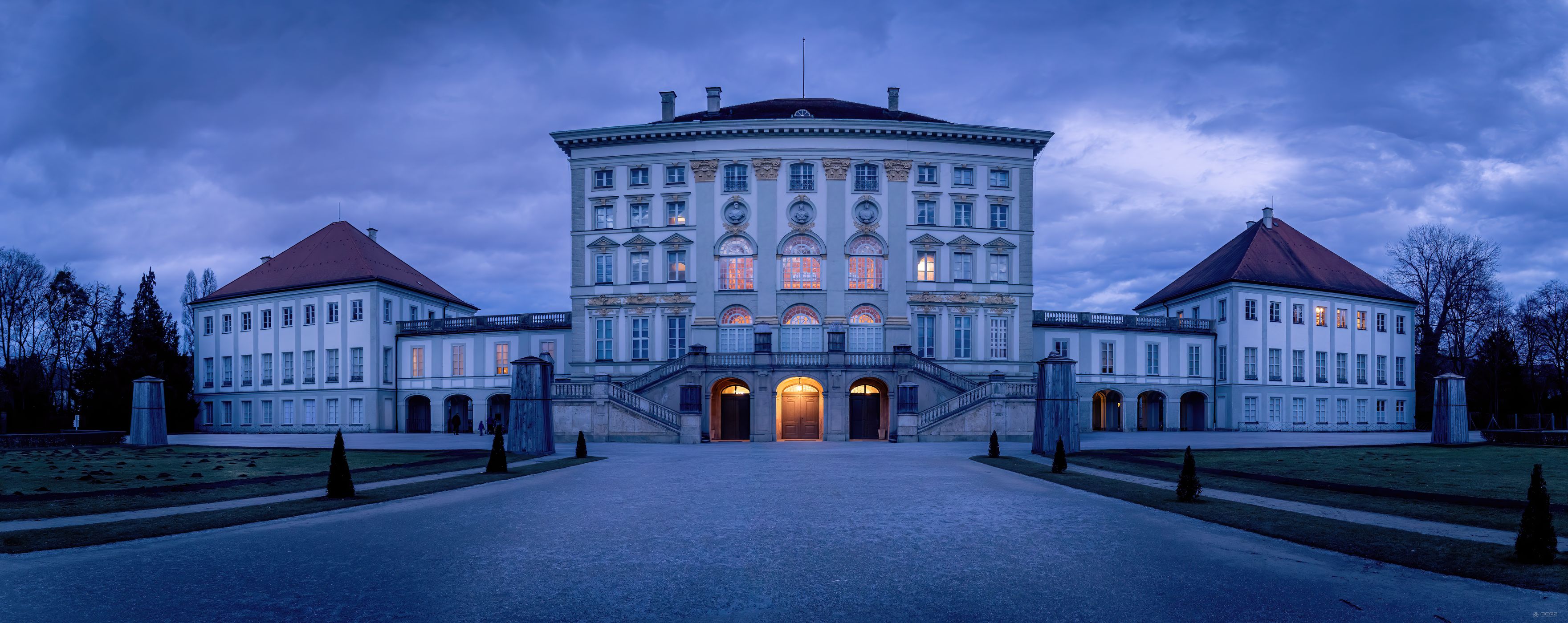 Morning glow over the Nymphenburg Palace, Munich, Germany
