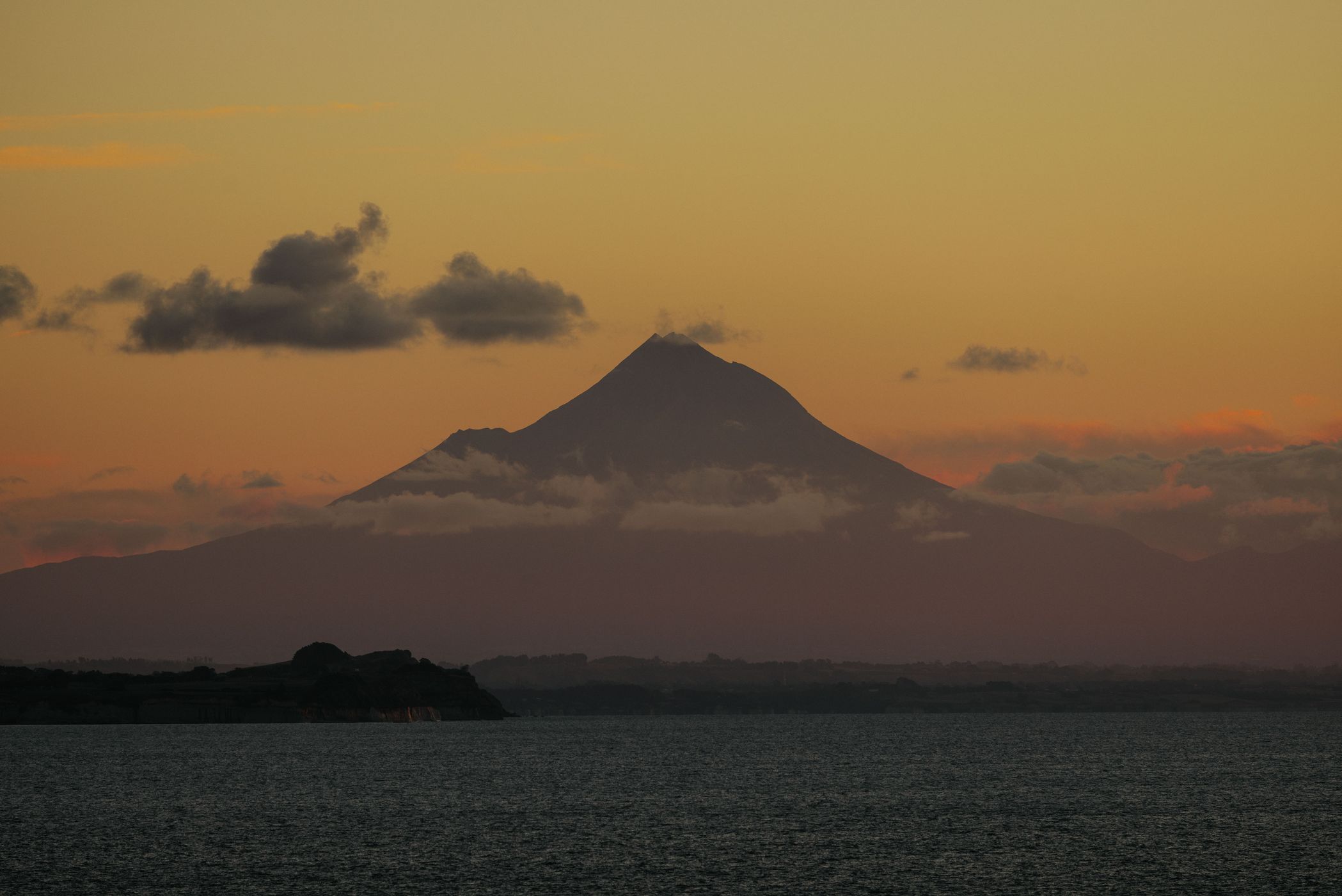 Mount Taranaki viewpoint, Tongaporutu, New Zealand
