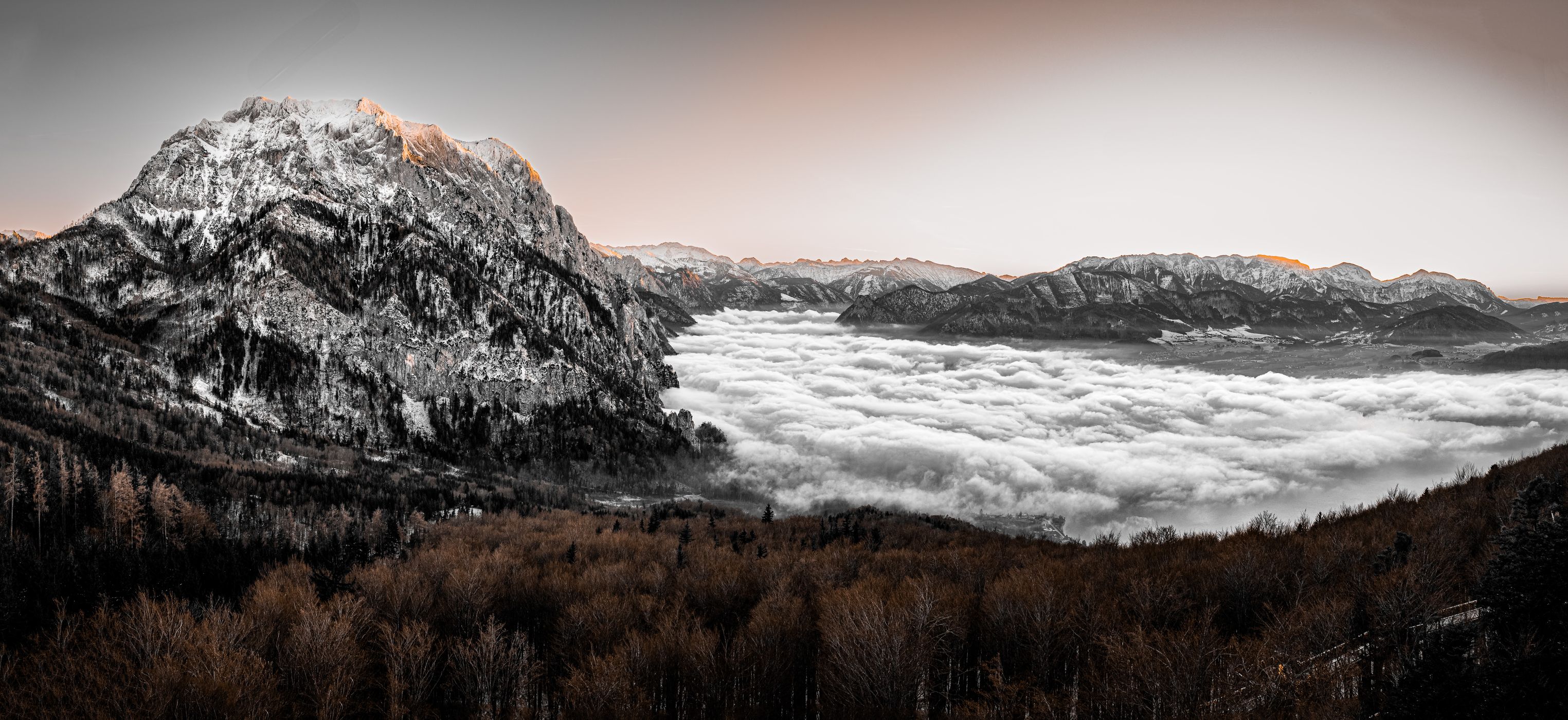 Mount Traunstein and Traunlake, Austria