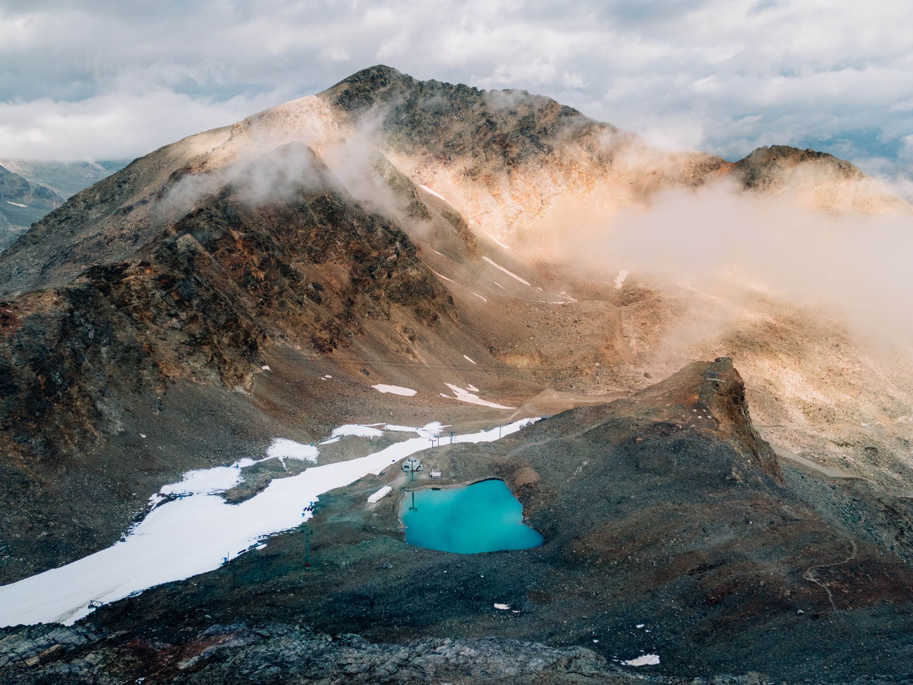 Mountain lake Diavolezza, Switzerland