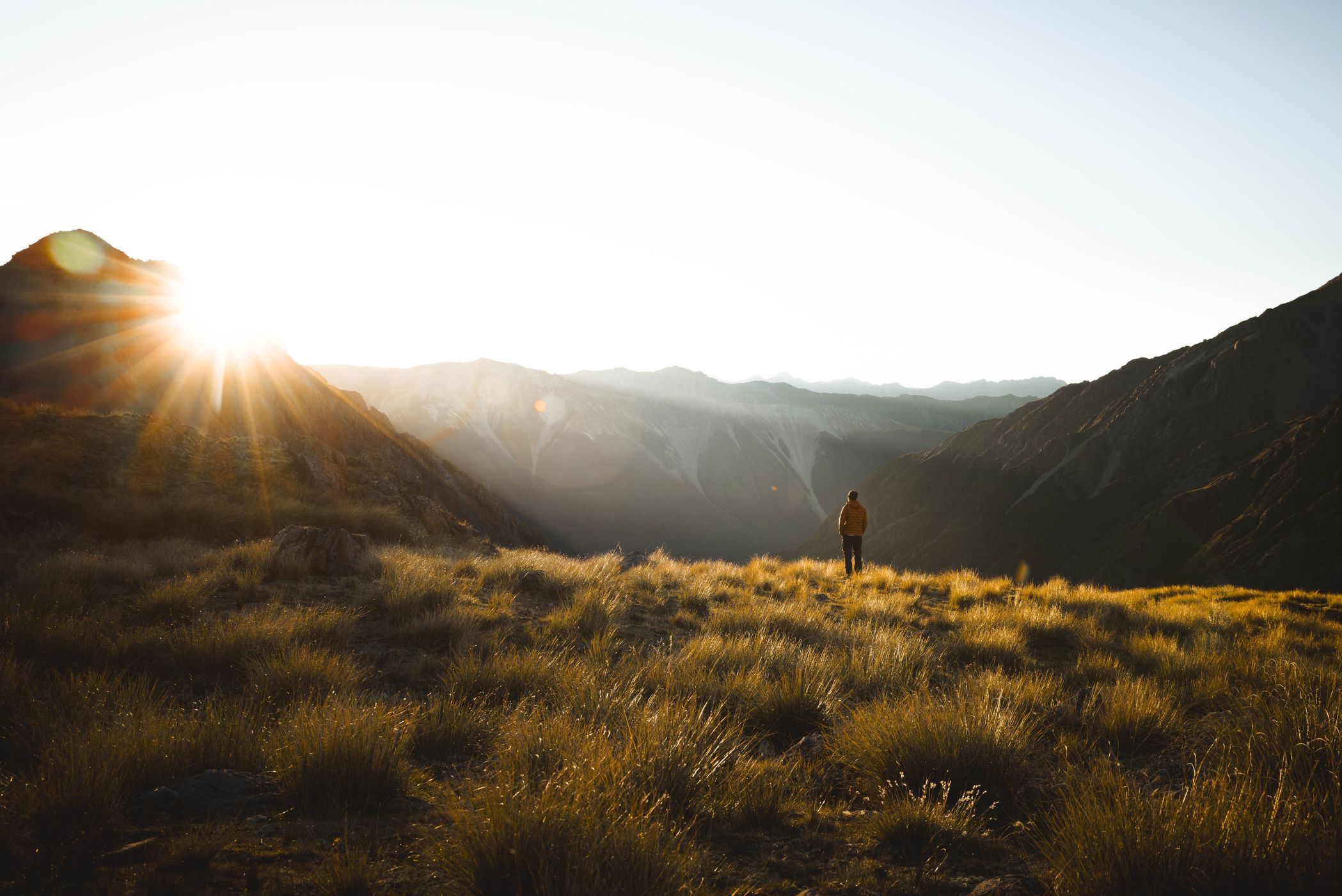 Mountains around Lake Angelus, Nelson Lakes National Park, New Zealand