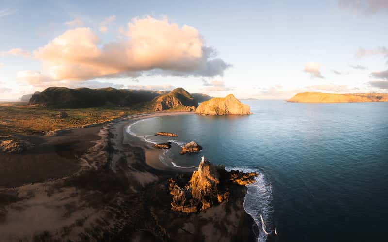 Nine pin rock, Whatipu, North Island
