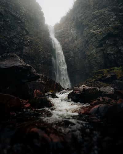 Njupesskär Waterfall, Fulufjället National Park