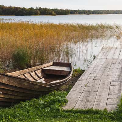 On the shore of Onego lake, Kizhi island, Russian Federation