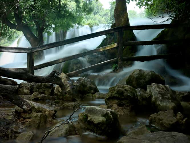 Krka River close to the Waterfalls