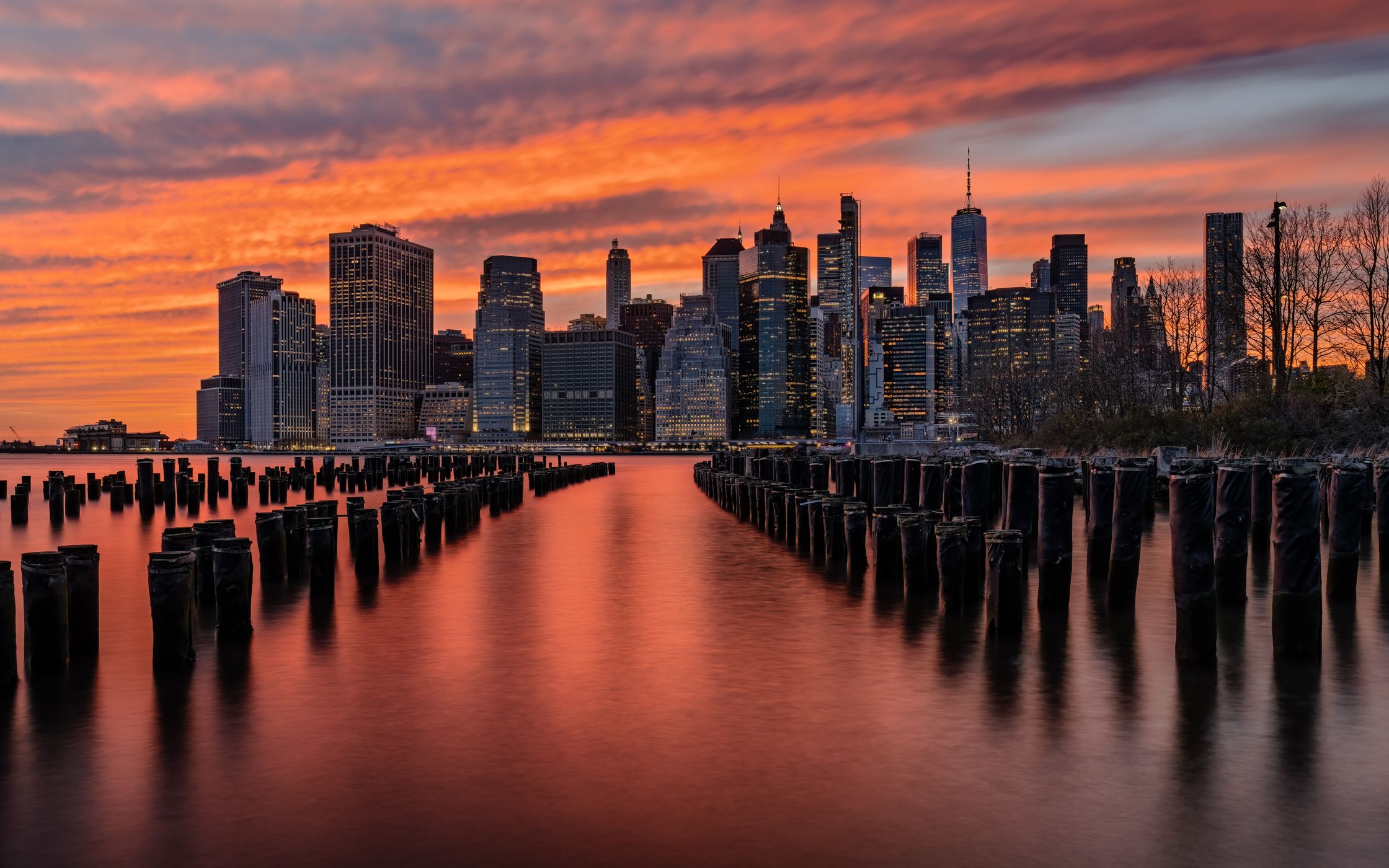 New York City Skyline from Pier 1, Brooklyn, USA