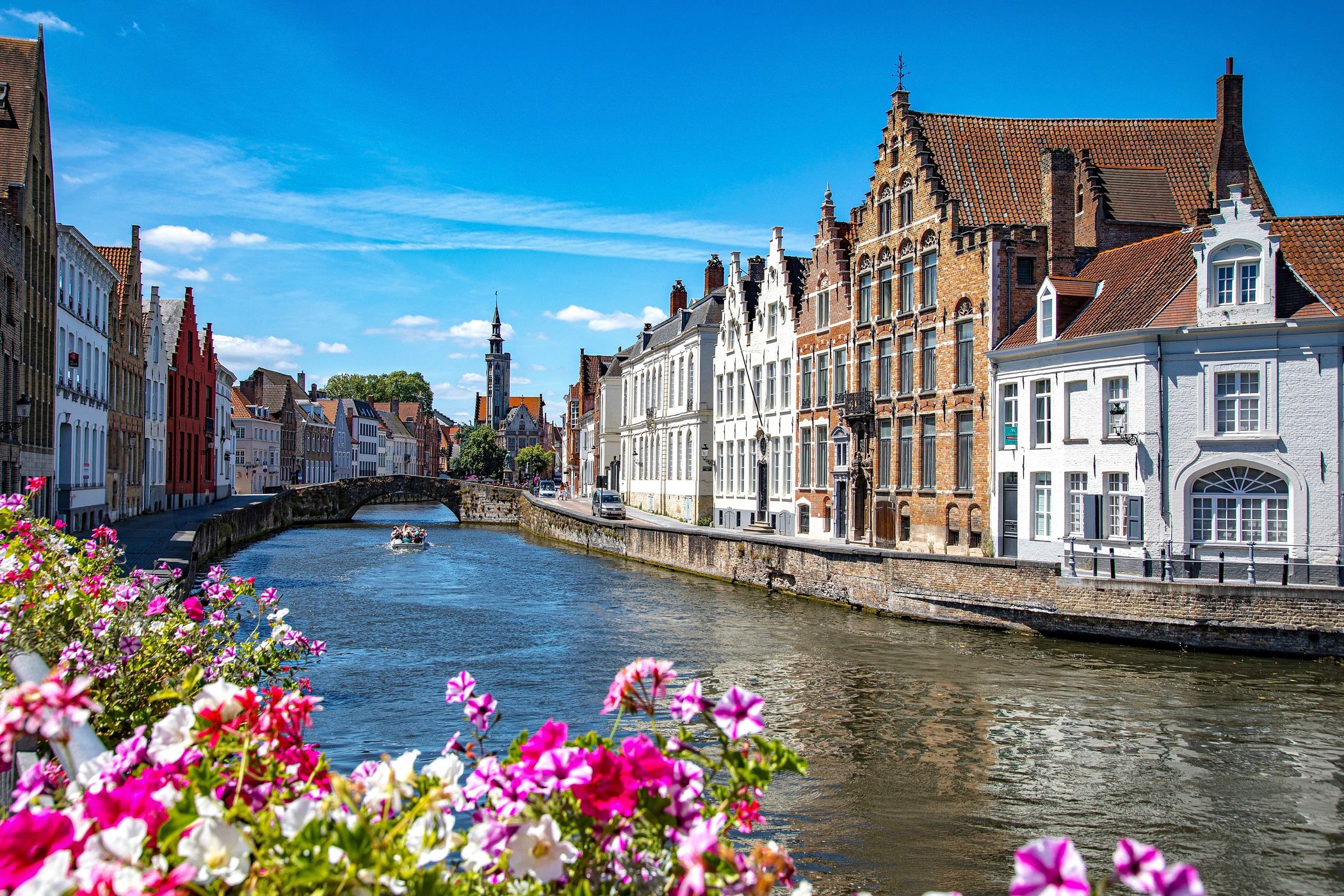 Poortersloge and Koningsbrug, Bruges, Belgium