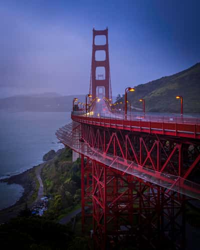 Rainy Golden Gate Bridge