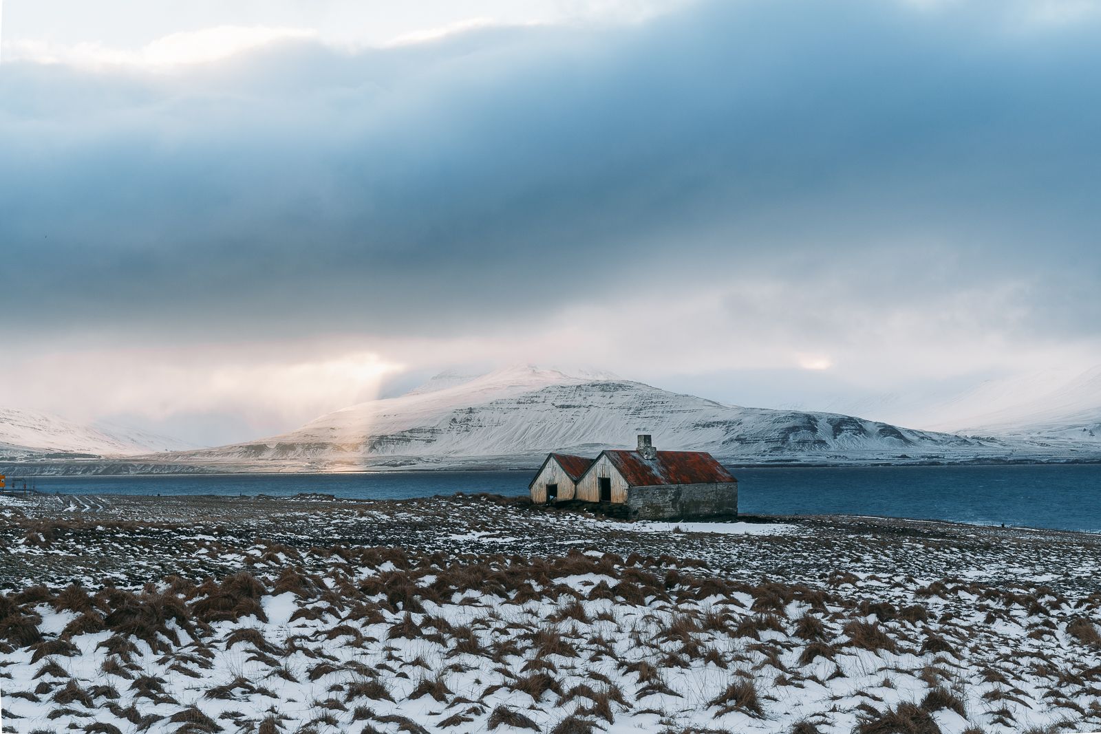 Red Roofed Old Houses, Iceland