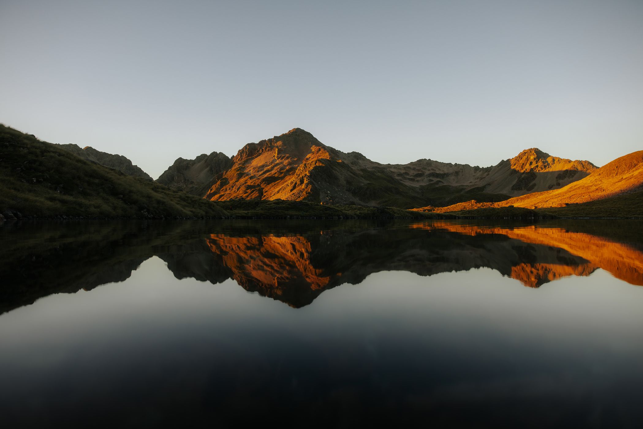 Reflection at Lake Angelus, Nelson Lakes National Park, New Zealand