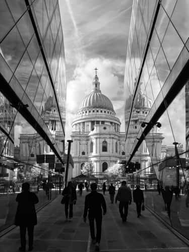 Reflection of St Paul's Cathedral, London