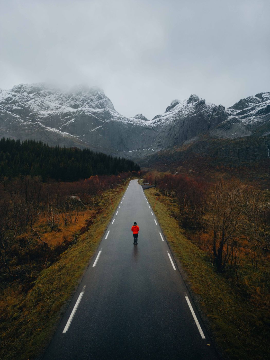 Road to Nusfjord, Lofoten, Norway