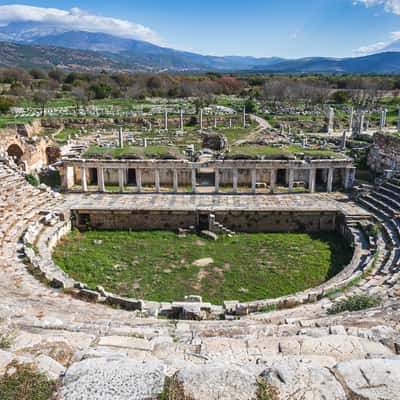 Ruins of theatre, Aphrodisias, Turkey (Türkiye)