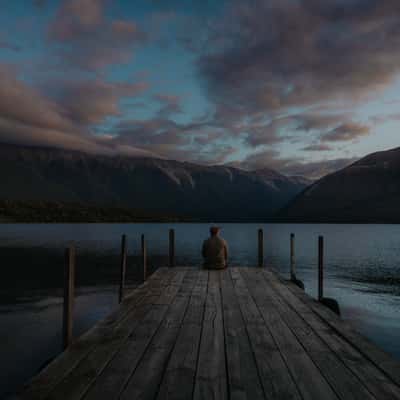 Small jetty, Lake Rotoiti Circuit, New Zealand