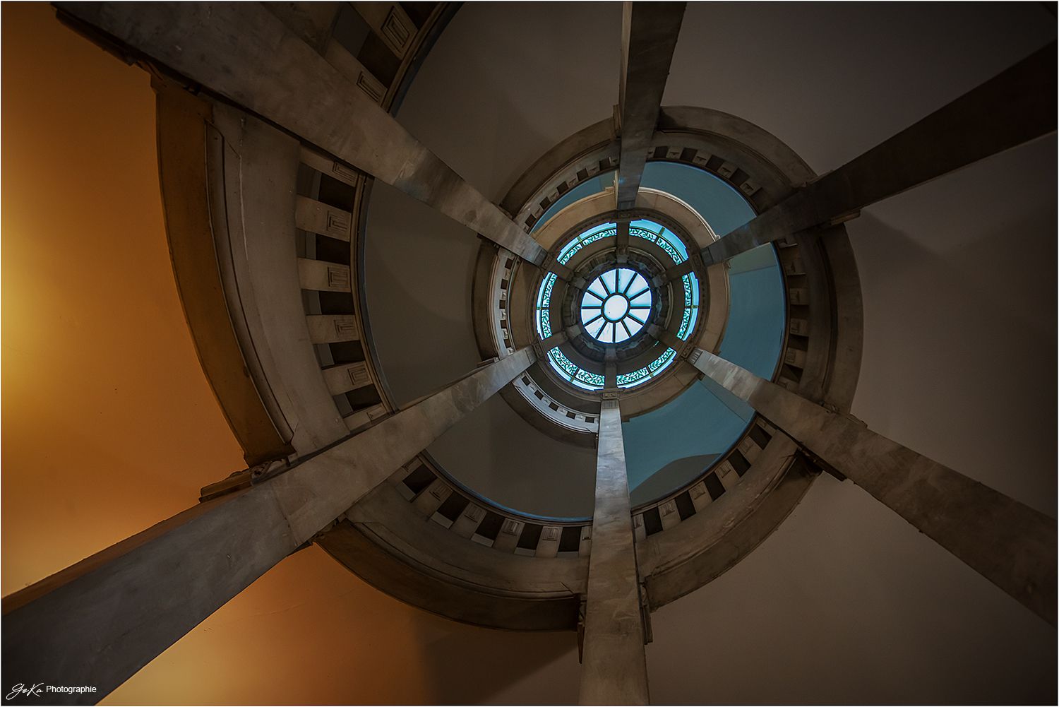 Staircase inside New Town Hall, Hanover, Germany